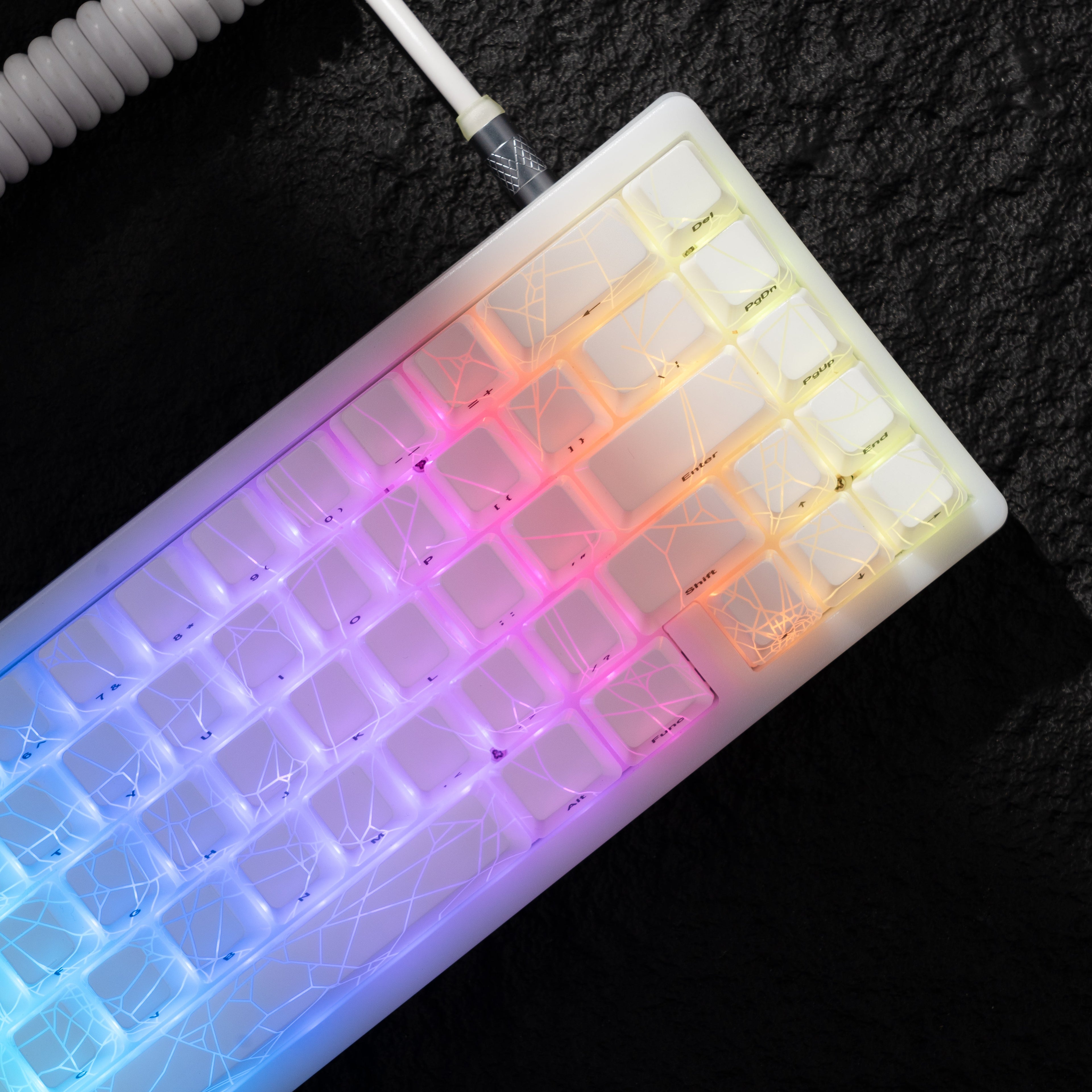 XVX M67 JadeStone VIA Tri-Mode Mechanical Keyboard with IMD-Tech Keycaps (Spider Web)