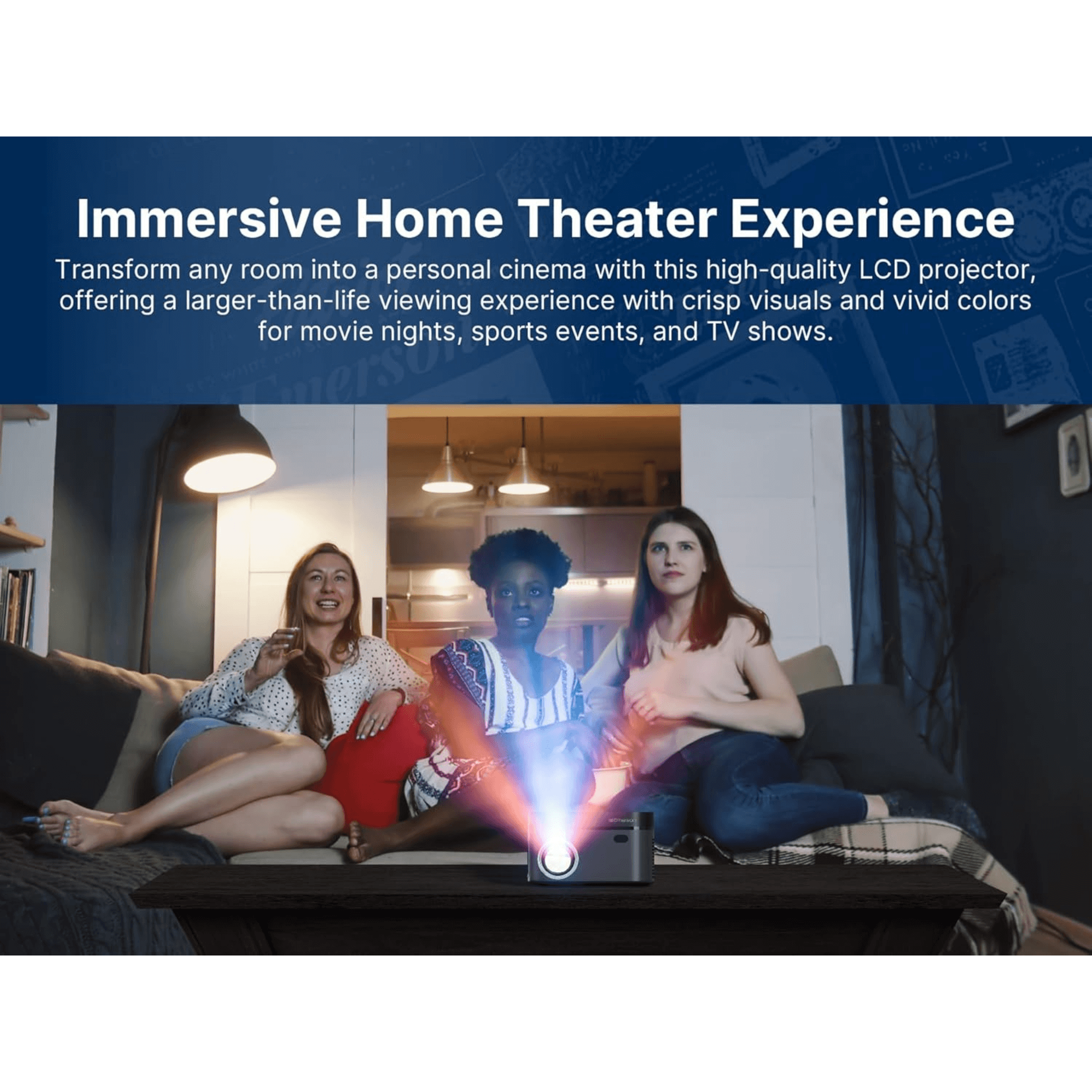 Emerson 120" Home Theater LCD Projector with Built-In DVD Player