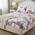 DaDa Bedding Pink Romantic Roses Floral Sheet Set
