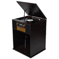 Victor Boyleston 7-in-1 3-Speed Turntable Music Center w Album Storage and USB Port