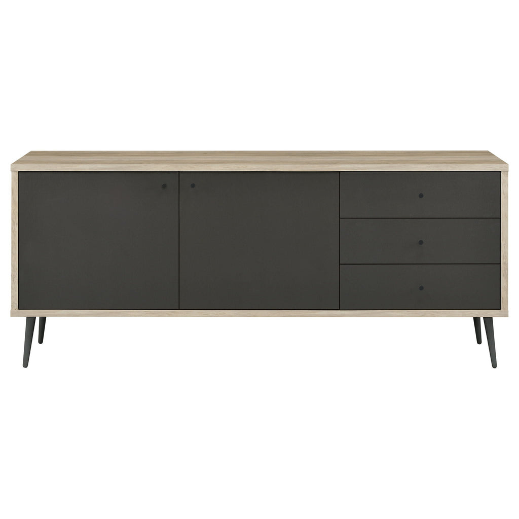 Maeve 2-door Engineered Wood Cabinet Antique Pine and Grey