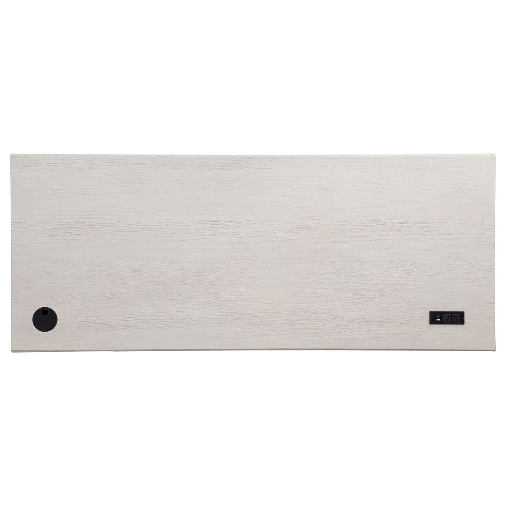 Altidore 68-inch 7-drawer Executive Home Office Desk Distressed White