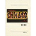 Vintage Lined Notebook Greetings from Chicago at Night - Paperback