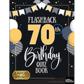 Flashback 70th Birthday Quiz Book Large Print: Turning 70 Humor and Mixed Puzzles for Adults Born in the 1950s - Paperback