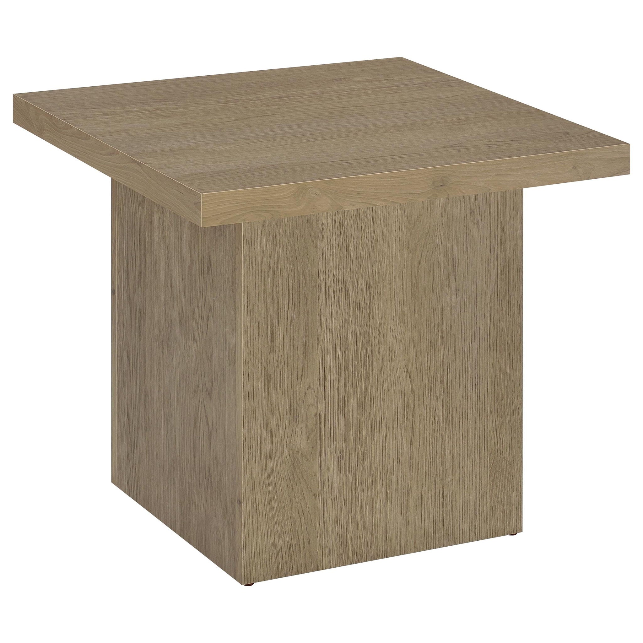 Devar 2-piece Square Cocktail Coffee End Table Set Latte