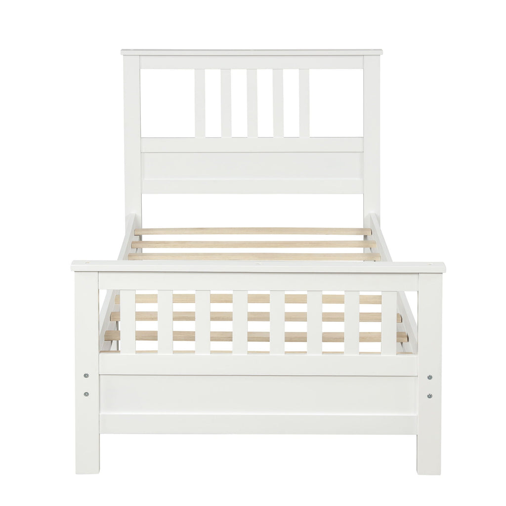 Platform Bed With Paneled Headboard And Footboard