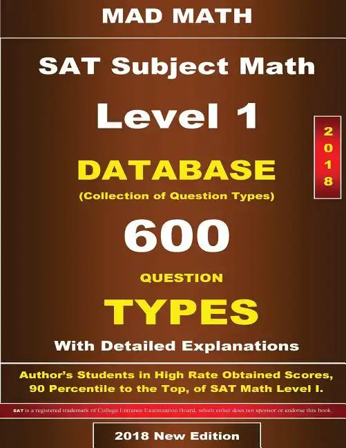 2018 SAT Subject Math Level I Database - Paperback