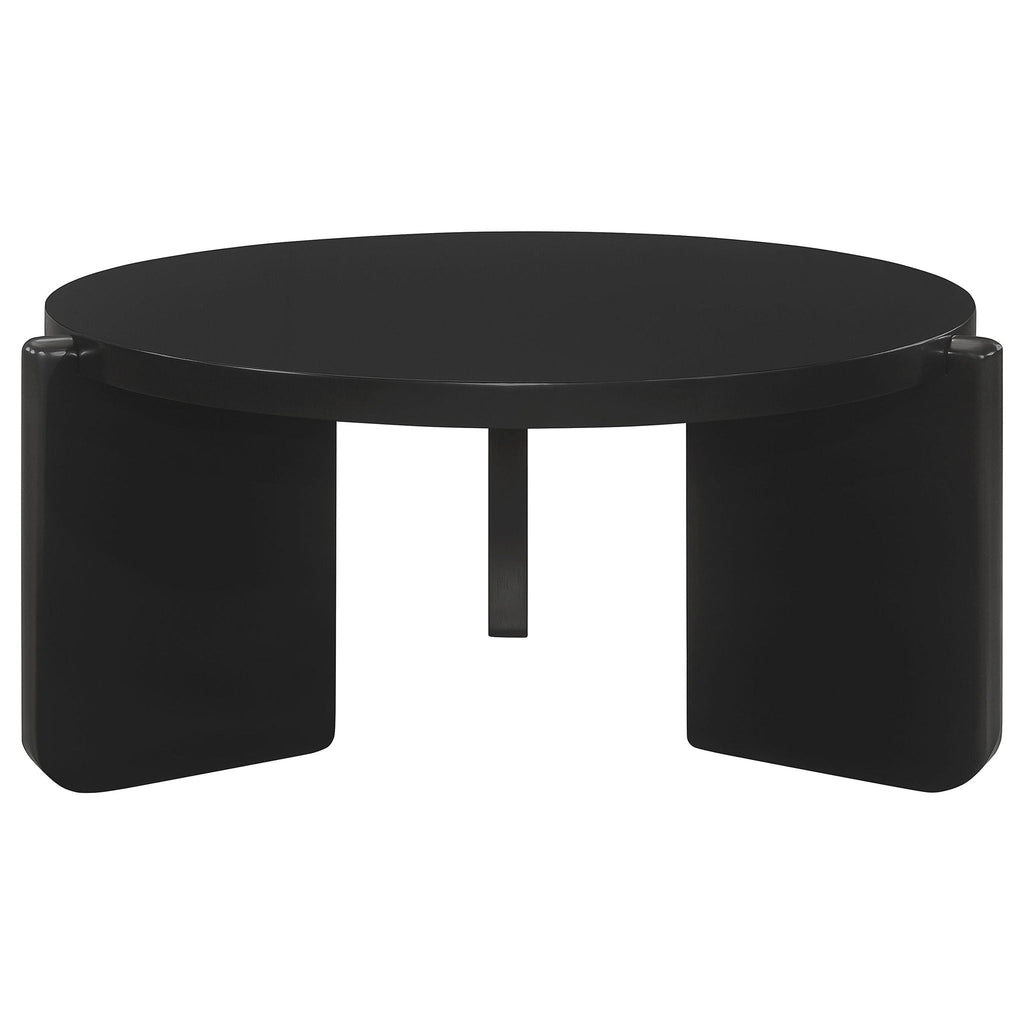 Cordova 3-piece Solid Wood Coffee and End Table Set Black