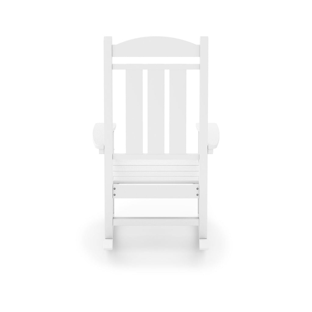 Traditional Porch Rocker Classic HDPE Poly Lumber For Porch, Patio, And Garden Comfort