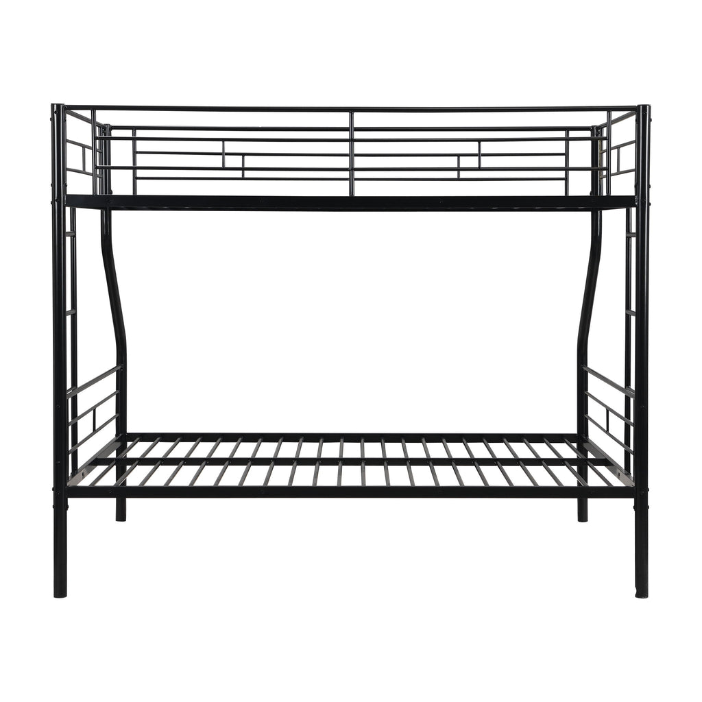 Twin Over Full Bunk Bed With Large Under-Bed Storage - Black