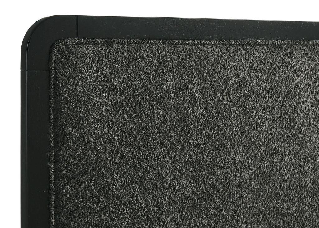 Cavelle 51-inch Upholstered Eastern King Panel Bed Black