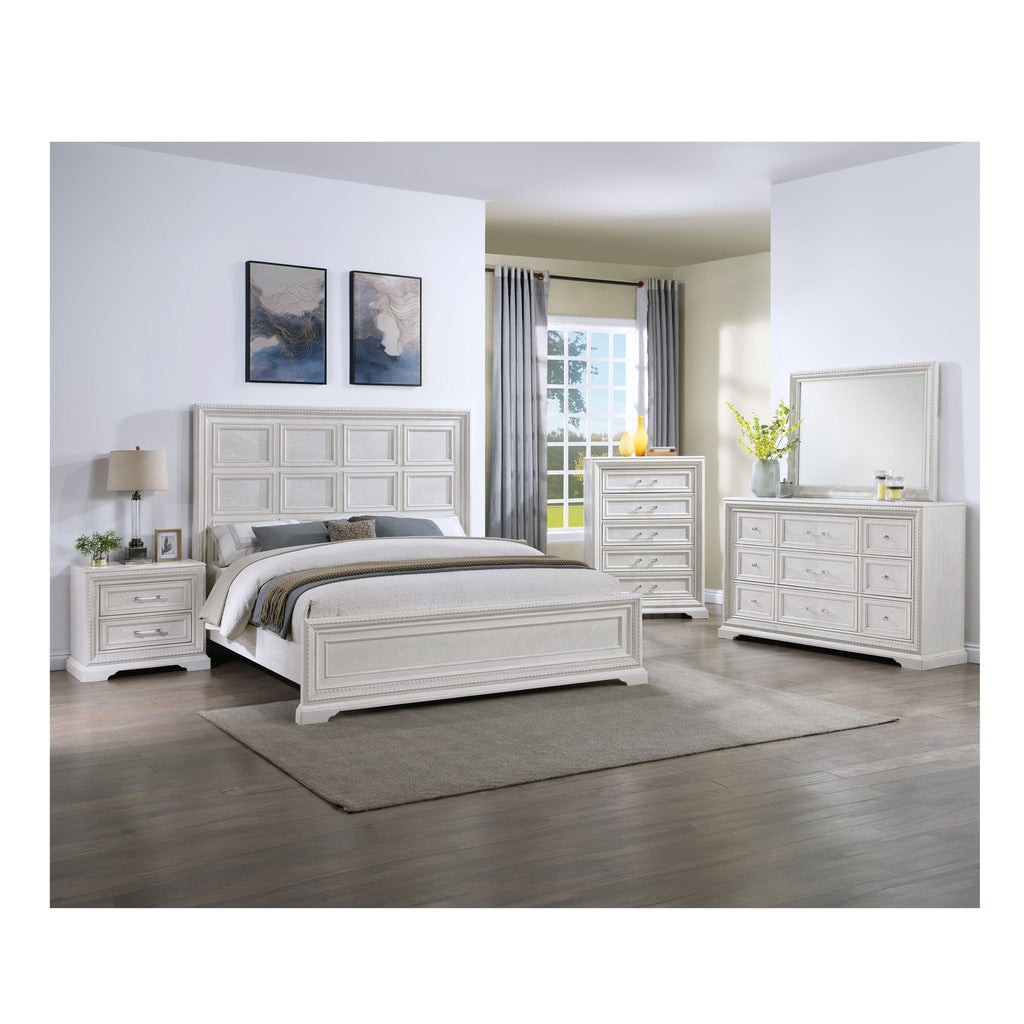 5 Drawer Tall Storage Chest - Antique White