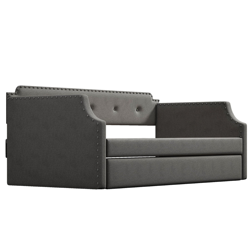 Upholstered Daybed With Trundle