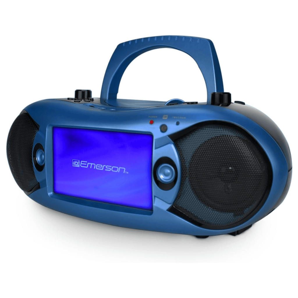 Emerson 7" Bluetooth DVD Boombox w AMFM Radio, Stereo Speakers & Multi-Media