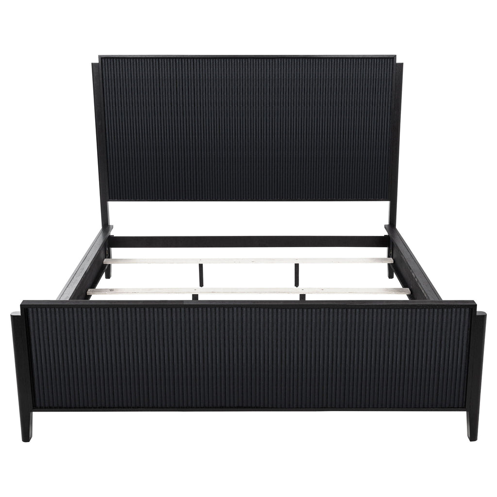Brookmead Wood California King Panel Bed Black