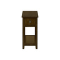 Accent End Table, 2 Tier, Narrow, Lamp, Storage Drawer, Charming Design