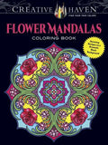 Creative Haven Flower Mandalas Coloring Book: Stunning Designs on a Dramatic Black Background - Paperback