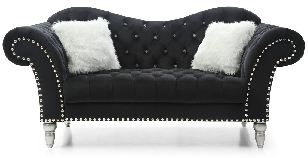 Elegant Round Arm Loveseat