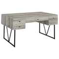 Analiese 63-inch 4-drawer Writing Desk Grey Driftwood