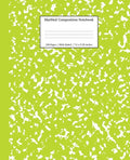 Marbled Composition Notebook: Green Marble Wide Ruled Paper Subject Book - Paperback