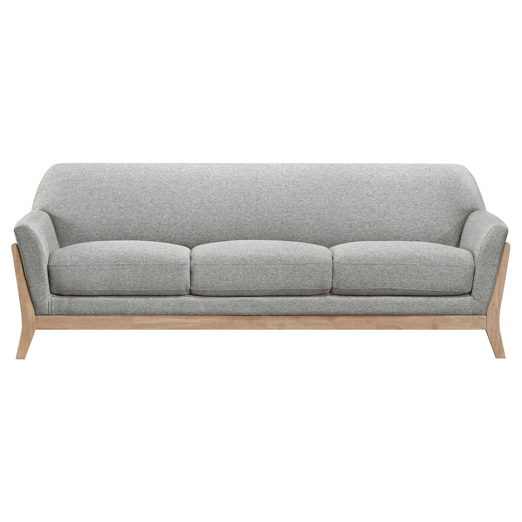 Vaughn 2-piece Fabric Upholstered Flared Arm Sofa Set Grey