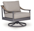 Ocean Beach - Swivel Lounge With Cushion - Gray