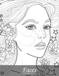 Faces Coloring Book for Grown-Ups 6 - Paperback