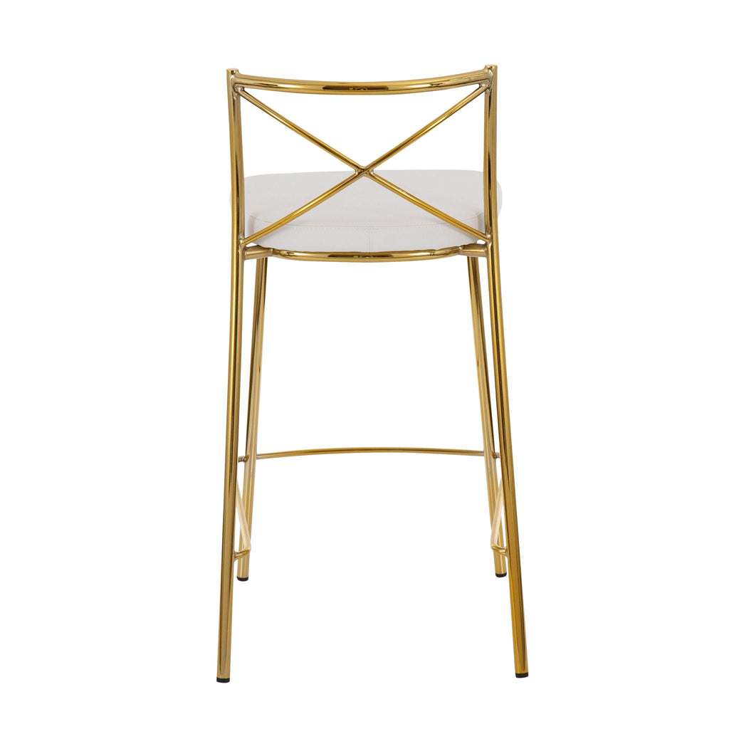 Modern Charlotte - Contemporary Fixed Height Counter Stool (Set of 2)