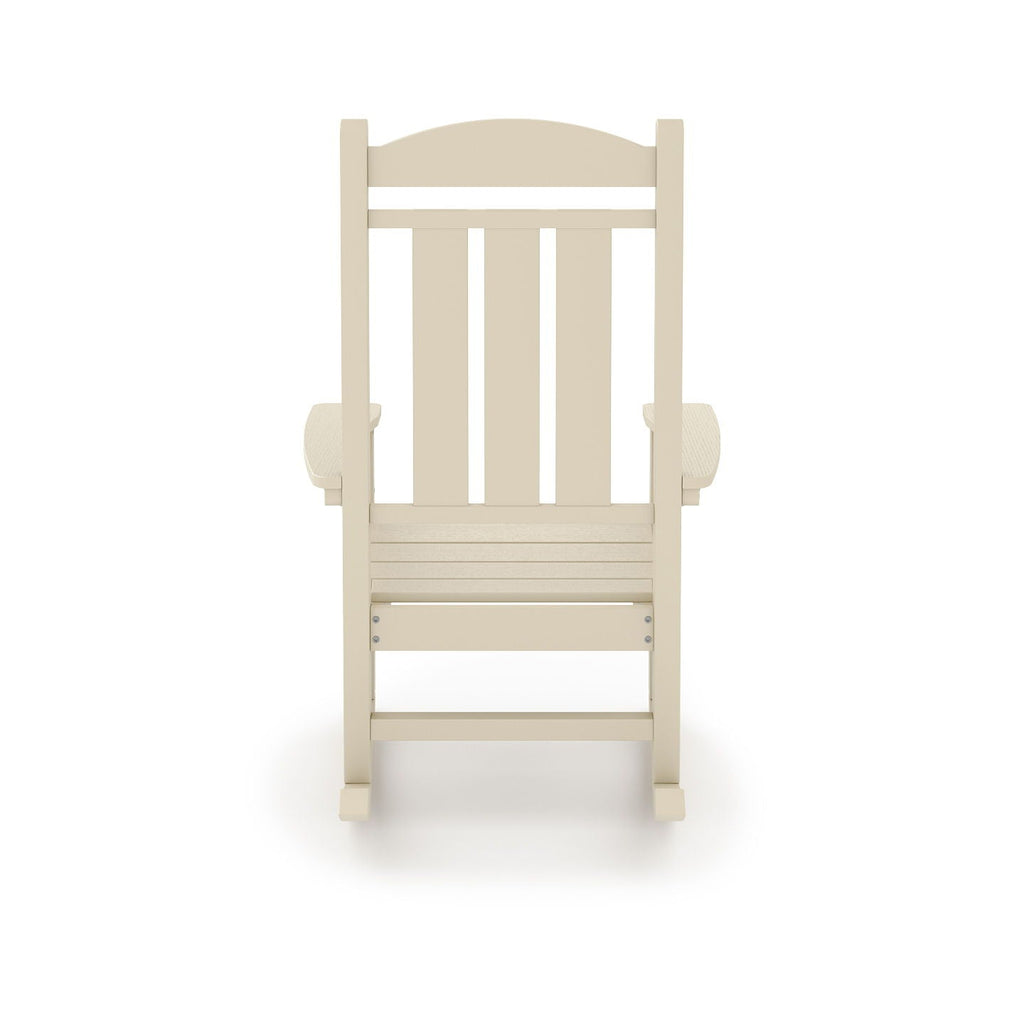 Traditional Porch Rocker Classic HDPE Poly Lumber For Porch, Patio, And Garden Comfort