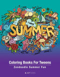 Coloring Books For Tweens: Zendoodle Summer Fun: Ocean Colouring Pages For Boys & Girls of All Ages, Tweens, Intricate Zentangle Drawings For Str - Paperback