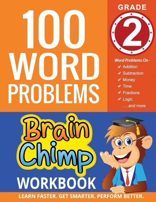 100 Word Problems: Grade 2 Math Workbook - Paperback