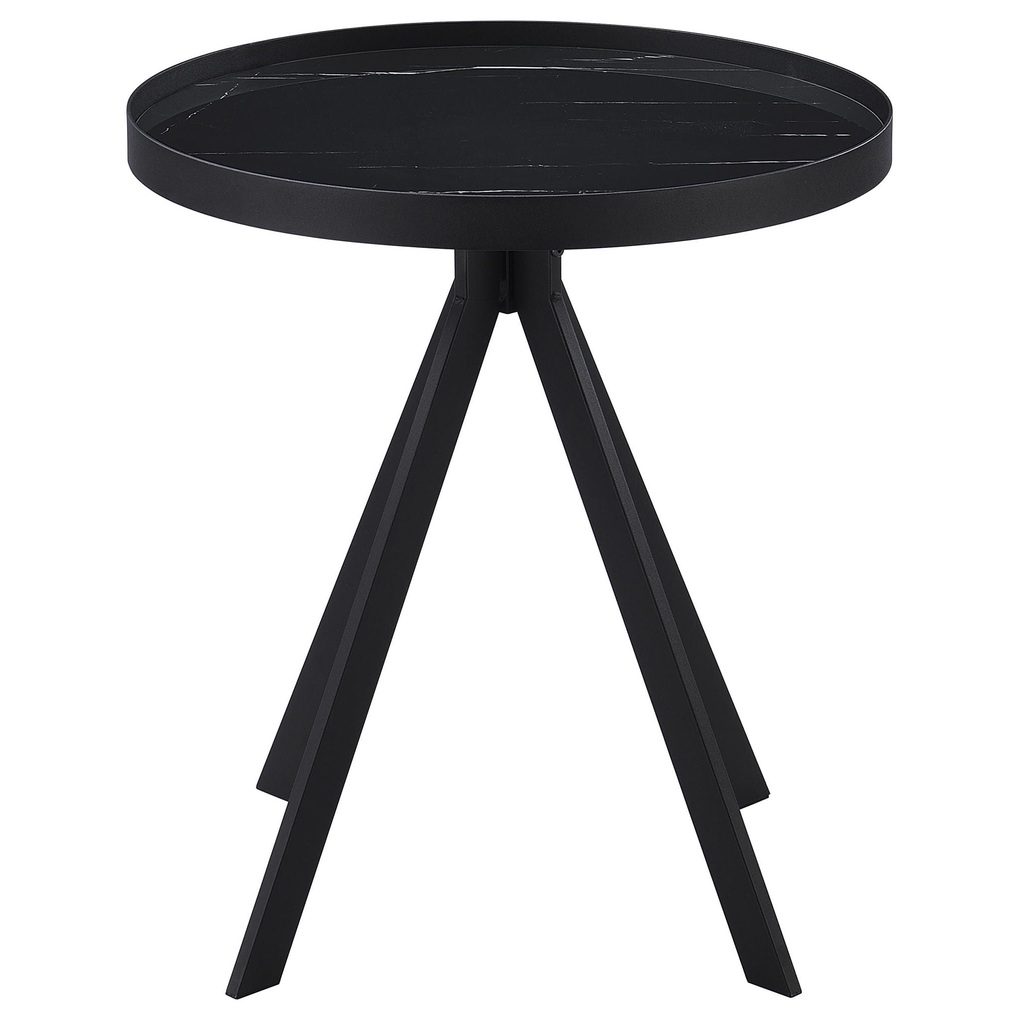 Briggs 2-piece Round Coffee and End Table Set Black