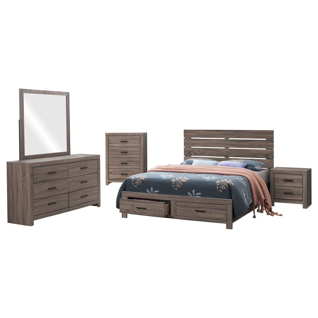 Brantford 5-piece Eastern King Bedroom Set Barrel Oak