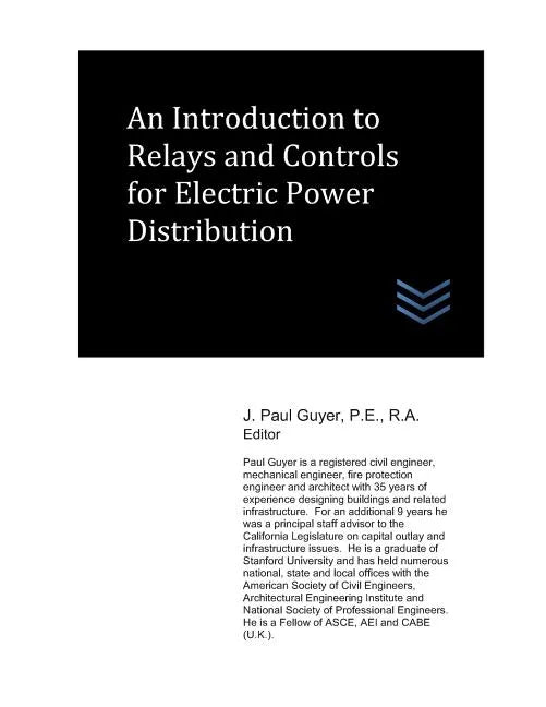 An Introduction to Relays and Controls for Electric Power Distribution - Paperback