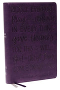 KJV Holy Bible: Large Print with 53,000 Cross References, Purple Leathersoft, Red Letter, Comfort Print (Thumb Indexed): King James Version (Verse Art - Imitation Leather