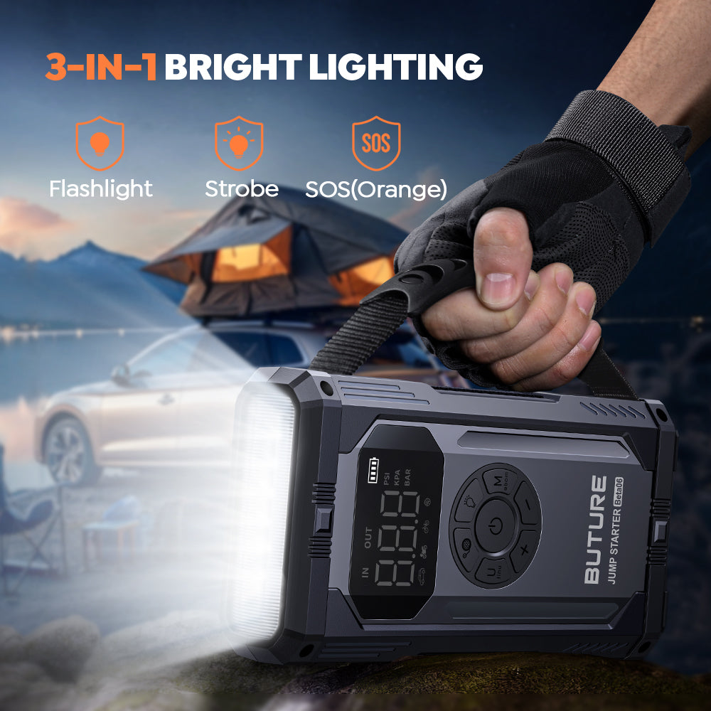 【Hot Sale】Buture Beta06 Car Jump Starter 5000A with Air Compressor