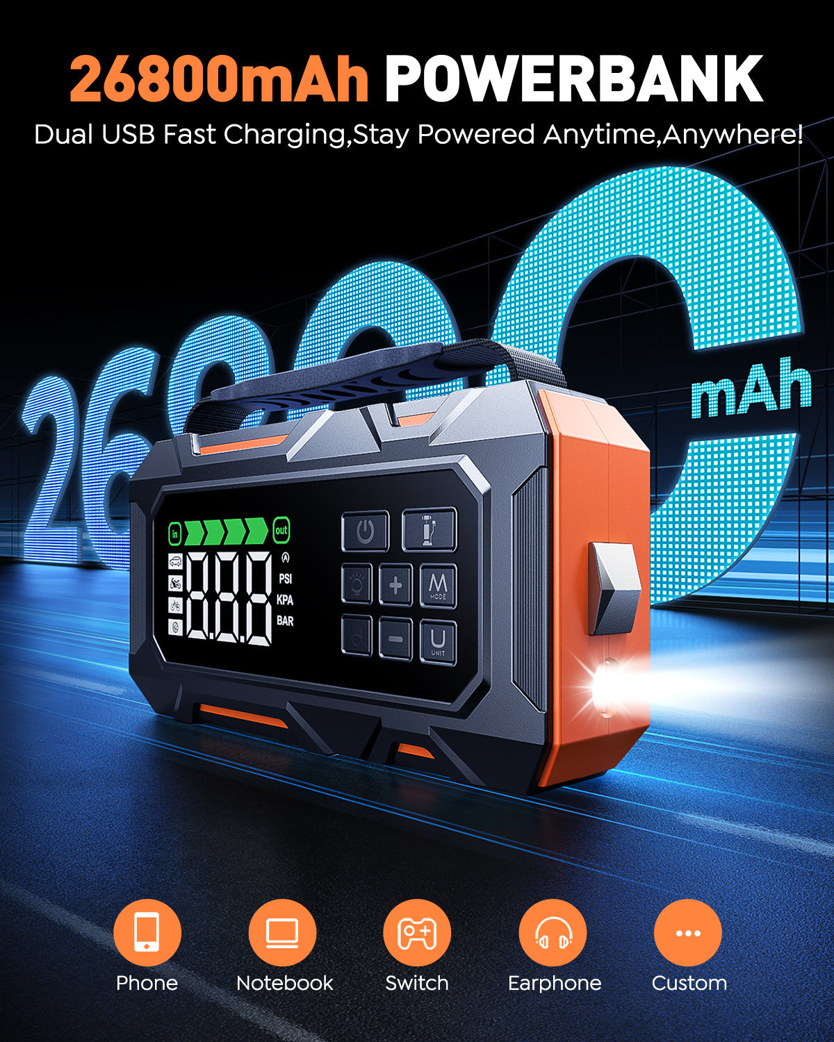 【New Arrivals】Buture Beta09 Jump Starter 8000A All‑in‑One Roadside Power Pack