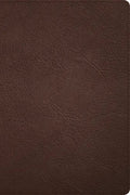 CSB Large Print Thinline Bible, Holman Handcrafted Collection, Brown Premium Goatskin - Leather
