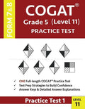 COGAT Grade 5 Level 11 Practice Test Form 7 And 8: CogAT Test Prep Grade 5: Cognitive Abilities Test Practice Test 1 - Paperback