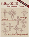 Floral Crosses Hand Embroidery Patterns - Paperback