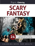 Scary Fantasy: Grayscale Coloring for Adults - Paperback