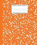 Marbled Composition Notebook: Pumpkin Marble Wide Ruled Paper Subject Book - Paperback