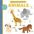 Animals: Slide and See First Words - Board Book