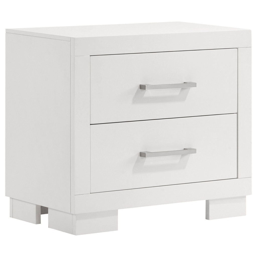 Jessica 4-piece Eastern King LED Bedroom Set Snow White