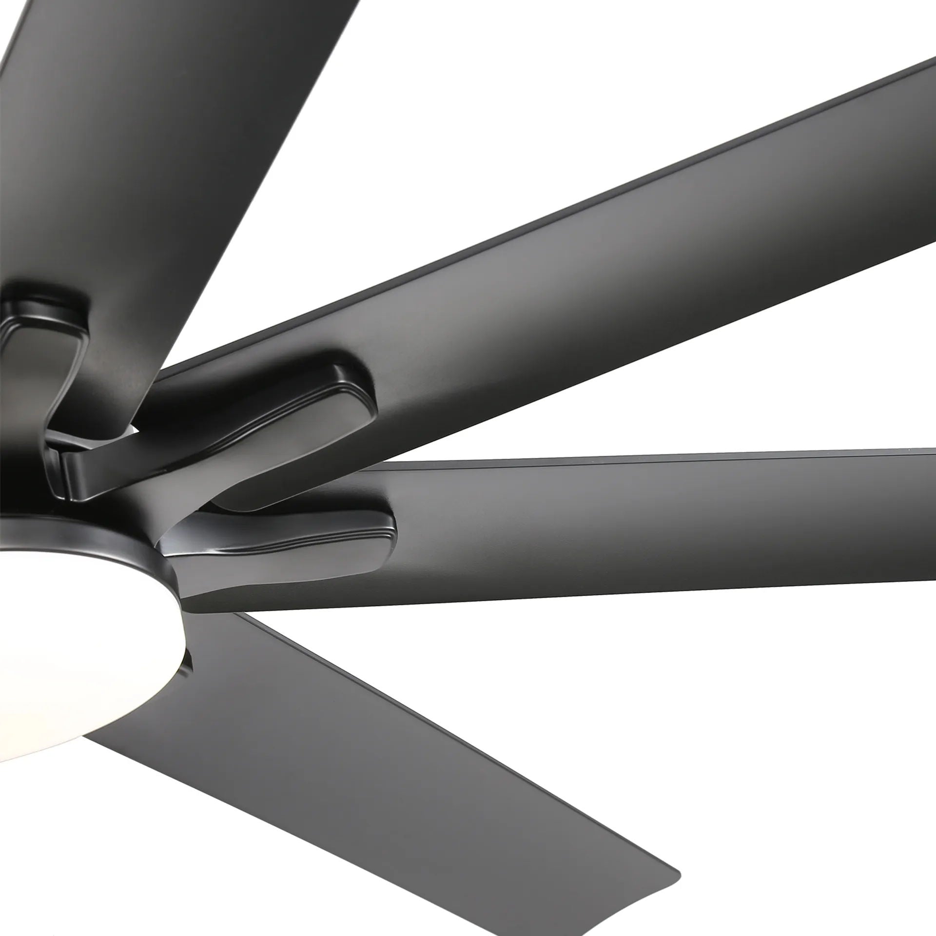 Ceiling Fan With Dimmable LED Light, 8 Blades, Smart Remote Control, Reversible DC Motor For Home Office And Living Spaces - Matte Black
