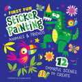 First Fun Sticker Painting: Animals & Friends: 12 Colorful Scenes to Create - Paperback
