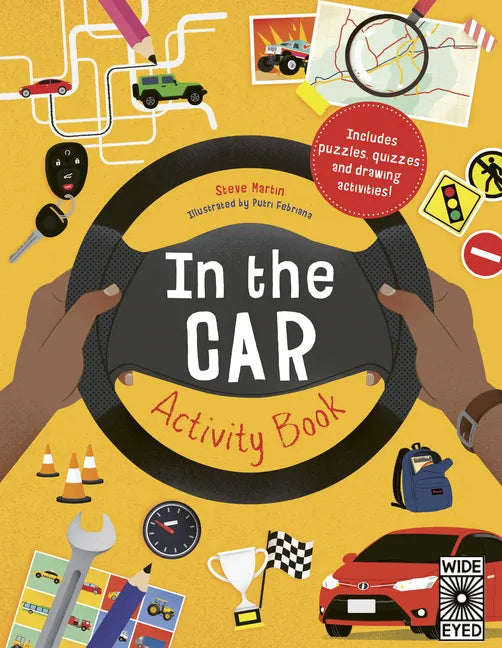 In the Car Activity Book: Includes Puzzles, Quizzes and Drawing Activities! - Paperback
