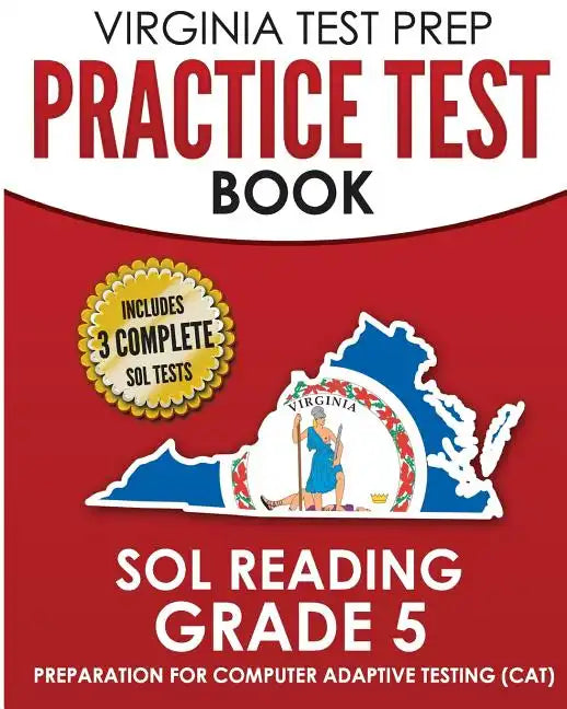 VIRGINIA TEST PREP Practice Test Book SOL Reading Grade 5: Preparation for Computer Adaptive Testing (CAT) - Paperback