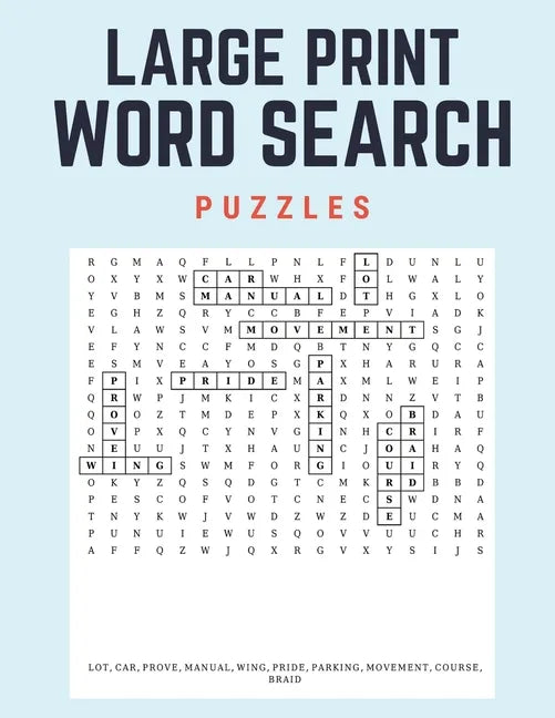 Large Print Word Search Puzzles: 60 Large Print Word Search Puzzles with Solutions - Paperback