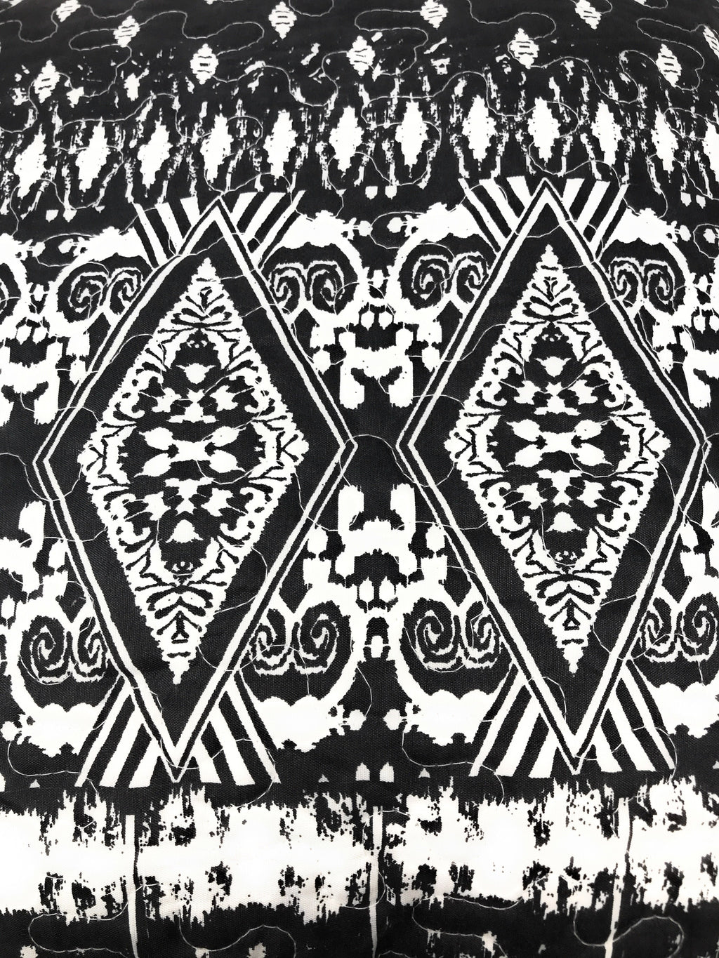 DaDa Bedding Aztec Black & White Diamonds Throw Pillow Covers - 18" x 18" 2-Pack (C14800-1-CC)